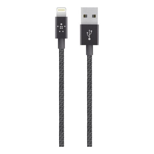 

Belkin Mixit Premium Metallic Lightning to USB (2.4A), 1.2m Black