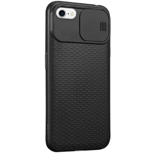 

Чехол Camshield Black TPU со шторкой защищающей камеру для Apple iPhone 7 / 8 (4.7) / SE (2020) Черный / Черный