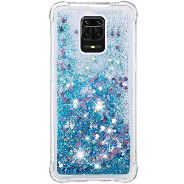 

TPU чехол Liquid hearts для Xiaomi Redmi Note 9s / Note 9 Pro / Note 9 Pro Max Бирюзовый