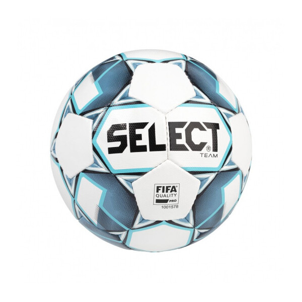 

Мяч футбольный SELECT Team FIFA Approved, бело/синий, №5