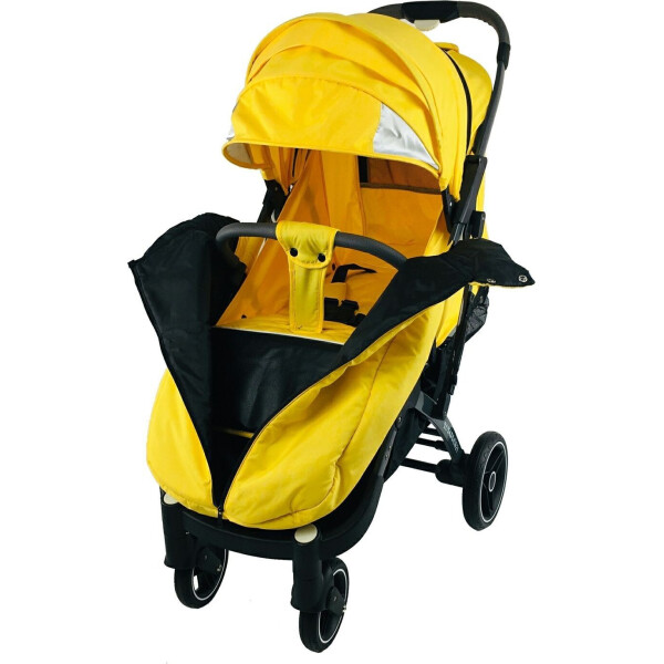 

Детская коляска прогулочная Yoya Plus Pro 21 на молнии с Большим дождевиком, Конвертом на флисе и Матрасиком мягким Желтая