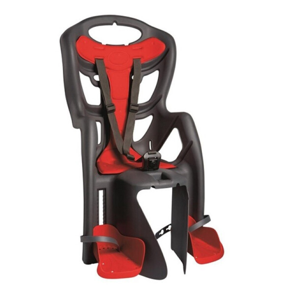 

Велокресло детское Bellelli Pepe Clamp, на багажник, 22кг серый с красным (WYP013)