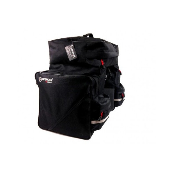 

Велосумка на багажник Spencer Triple Bag 3-х секционная 42л, черный (SAKB18)