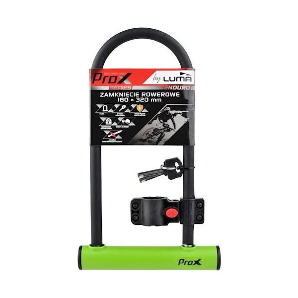 

Замок ProX U-LOCK 180x320 мм, под ключ, черный / зеленый (A-Z-0238)