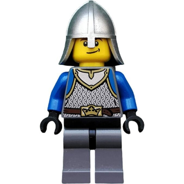 

LEGO Castle - Kings Knight Scale Mail, Crown Belt, Helmet with Neck Protector, Smirk (cas536)