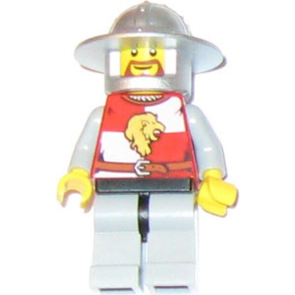 

LEGO Castle Kingdoms - Lion Knight Quarters, Helmet with Broad Brim, Brown Beard Rounded (cas445)