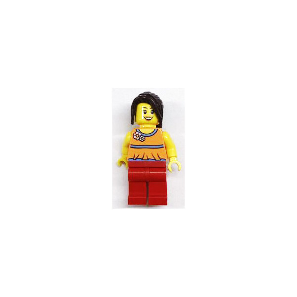 

LEGO City Девочка с длинными волосами, в красных штанах и оранживой кофточке (town0217)