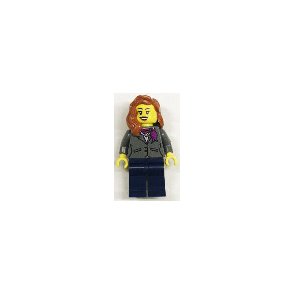 

LEGO City Девушка в сером пиджаке с фиолетовым шарфиком (town0250)