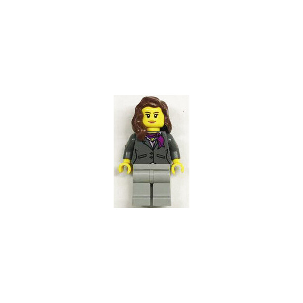 

LEGO City Девушка в сером пиджаке с фиолетовым шарфиком и светлосерых штанах (town0263)