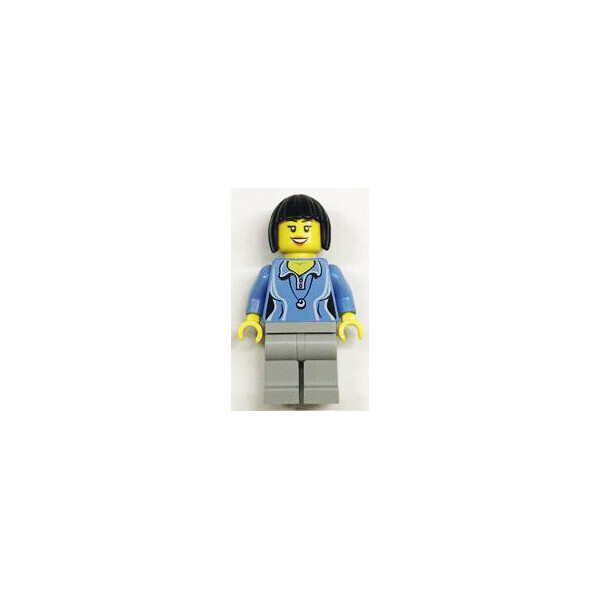 

LEGO City Девушка в серых штанах и синей кофточке с кулоном на шее (town0264)