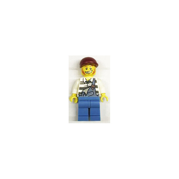 

LEGO City Заключенный в робе и комбинезоне с оторваной шлейкой (town0290)