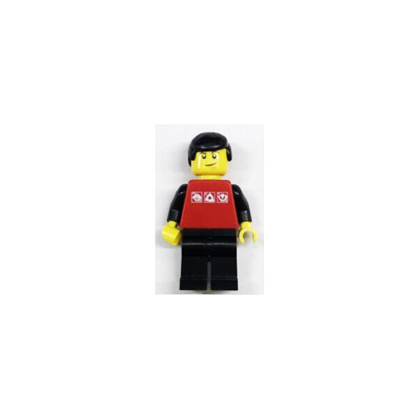 

LEGO City Мальчик в красной кофте с черными рукавами (town0206)