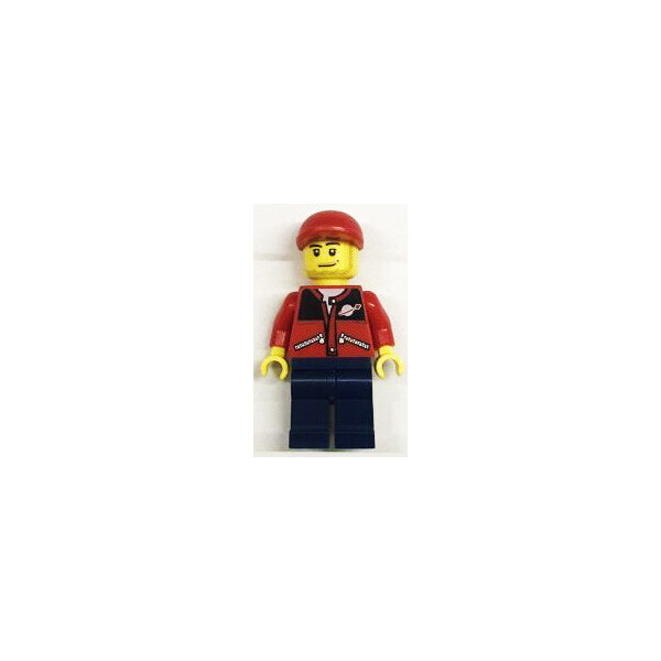 

LEGO City Парень в красной куртке с изображением планеты и в красной кепке (town0285)