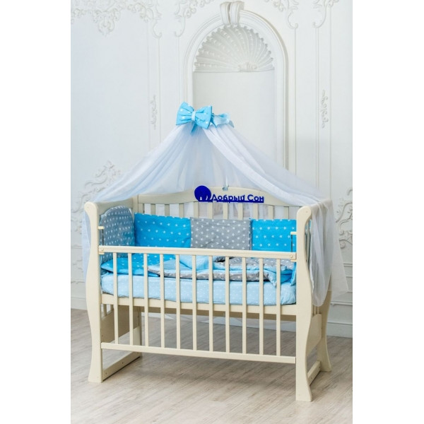 

детский Добрый Сон Baby line Eco 2 (7 элементов) Серо-голубой