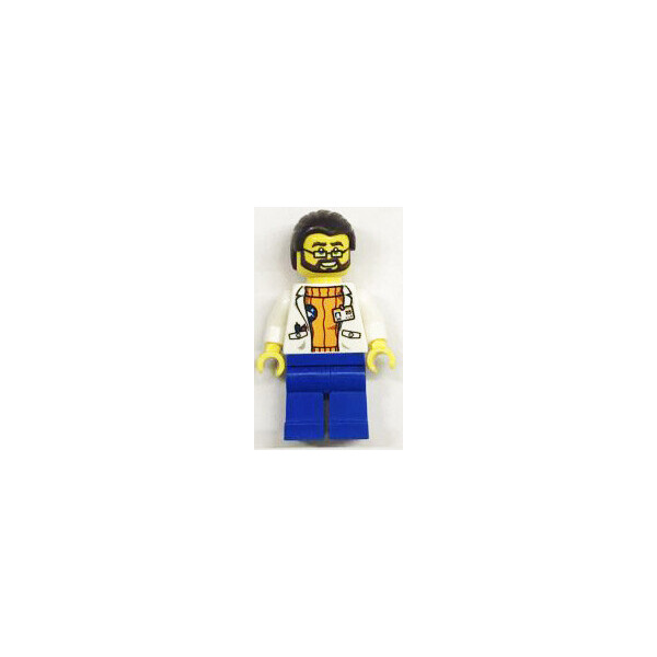 

LEGO City Сотрудник арктической станции в оранжевой кофте и белой куртке с бейджем (town0248)