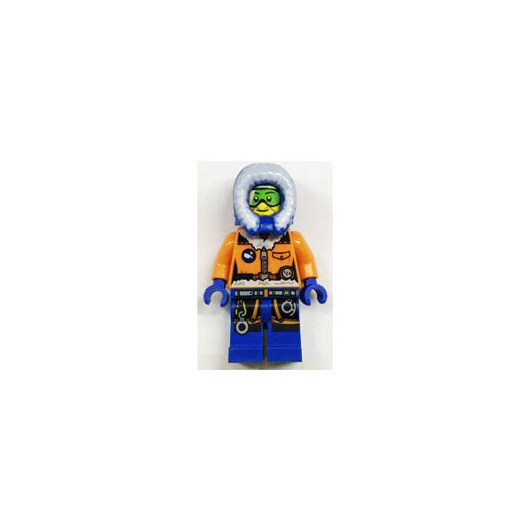

LEGO City Сотрудник арктической станции в оранжевой куртке с синим капюшоном (town0219)