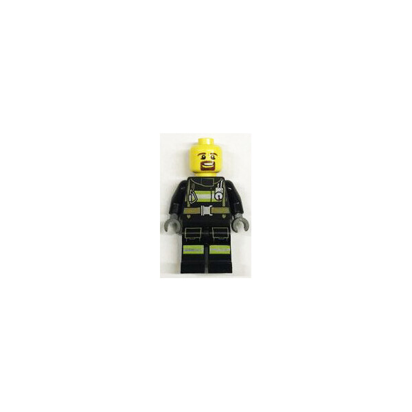 

LEGO City Спасатель в черной спецодежде с рацией (town0287)