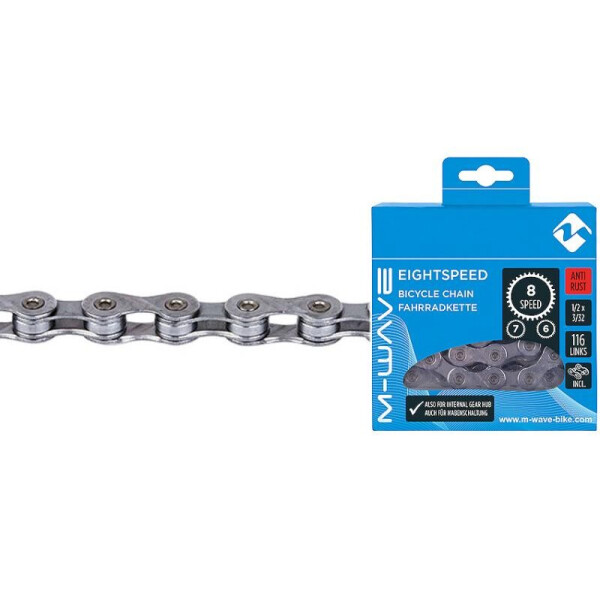 

Цепь M-Wave ANTI-RUST 8sp 1/2x3/32 серебристый (C-UN-L-0113)