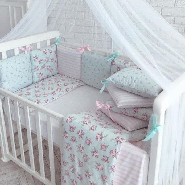 

детский Маленькая Соня Baby Design Premium (7 элементов) Прованс мята