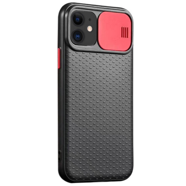 

Чехол Camshield Black TPU со шторкой защищающей камеру для Apple iPhone 11 (6.1") Черный / Красный
