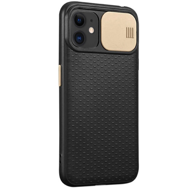 

Чехол Camshield Black TPU со шторкой защищающей камеру для Apple iPhone 11 (6.1") Черный / Золотой