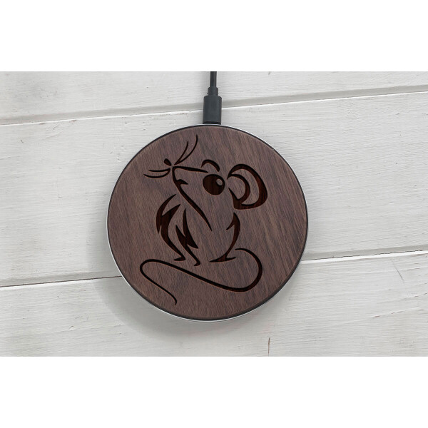 

Быстрая беспроводная деревянная зарядка SkinWood Black Fast Charge mouse