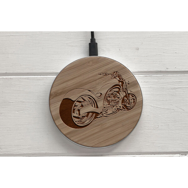 

Быстрая беспроводная деревянная зарядка SkinWood White Fast Charge chopper