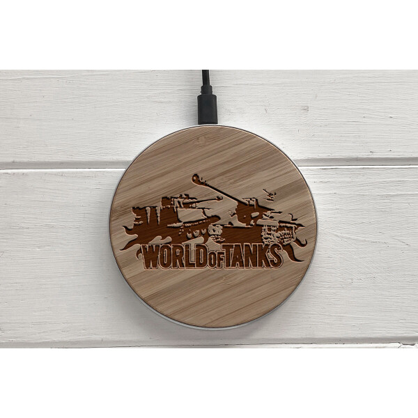 

Быстрая беспроводная деревянная зарядка SkinWood White Fast Charge Tanks