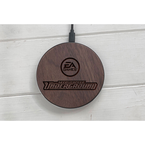 

Быстрая беспроводная деревянная зарядка SkinWood Black Fast Charge Game