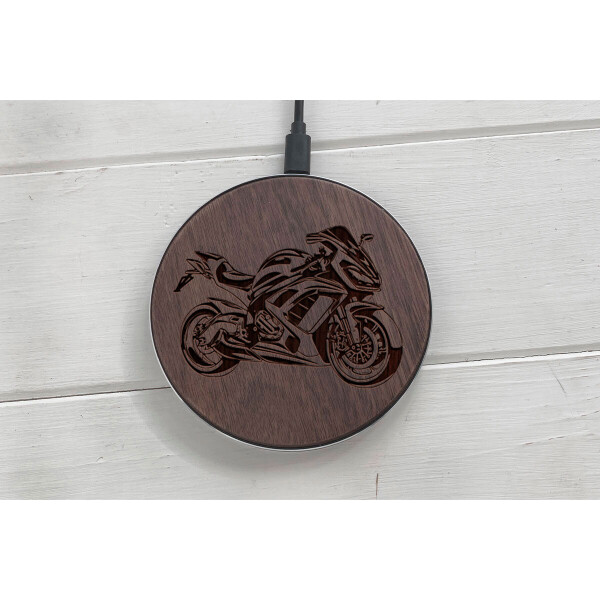 

Быстрая беспроводная деревянная зарядка SkinWood Black Fast Charge Bike