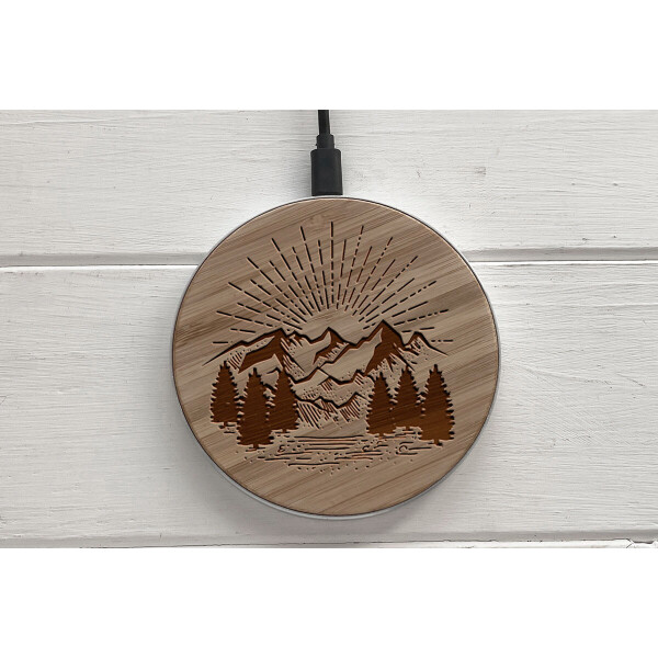 

Быстрая беспроводная деревянная зарядка SkinWood White Fast Charge Nature