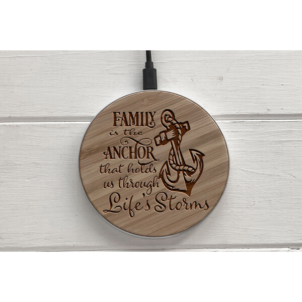 

Быстрая беспроводная деревянная зарядка SkinWood White Fast Charger Anchor