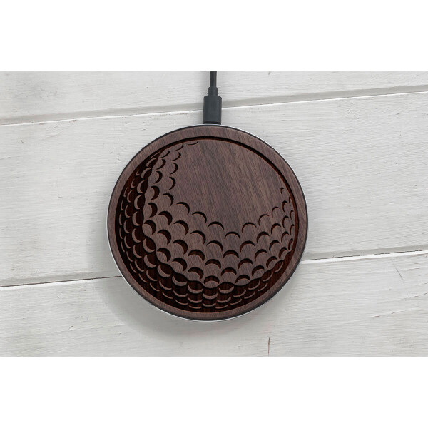 

Быстрая беспроводная деревянная зарядка SkinWood Black Fast Charge golf