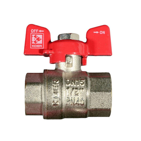

Кран шаровый Koer KR.217 1/2"; Red