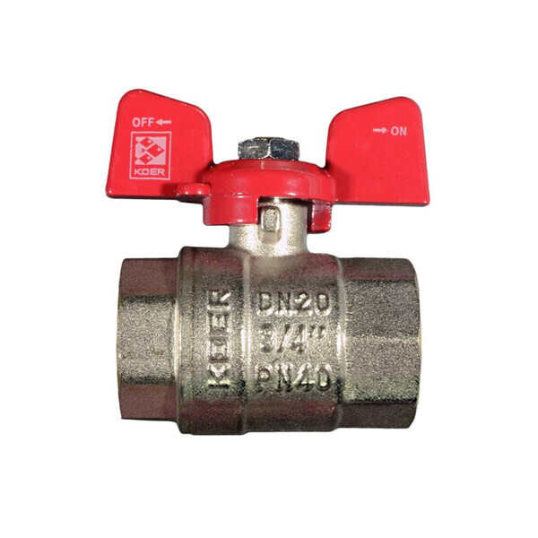 

Кран шаровый Koer KR.217 3/4"; Red