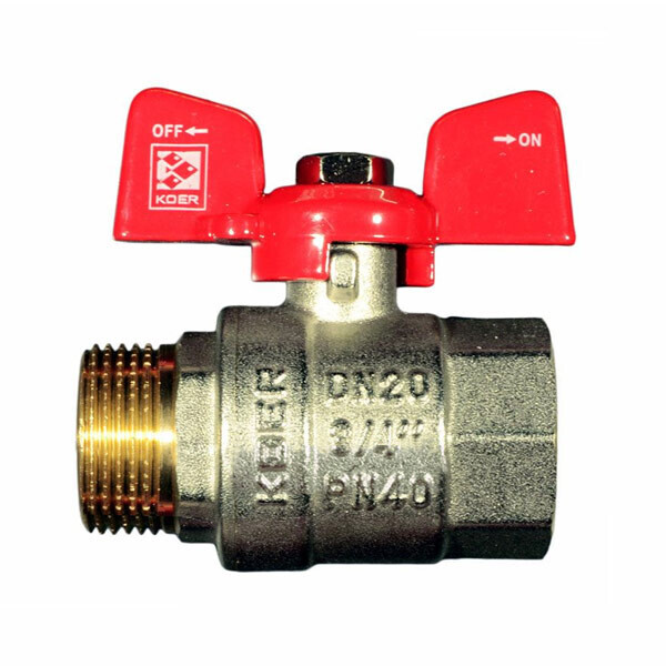 

Кран шаровый Koer KR.218 3/4"; Red