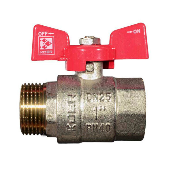 

Кран шаровый Koer KR.218 1"; Red