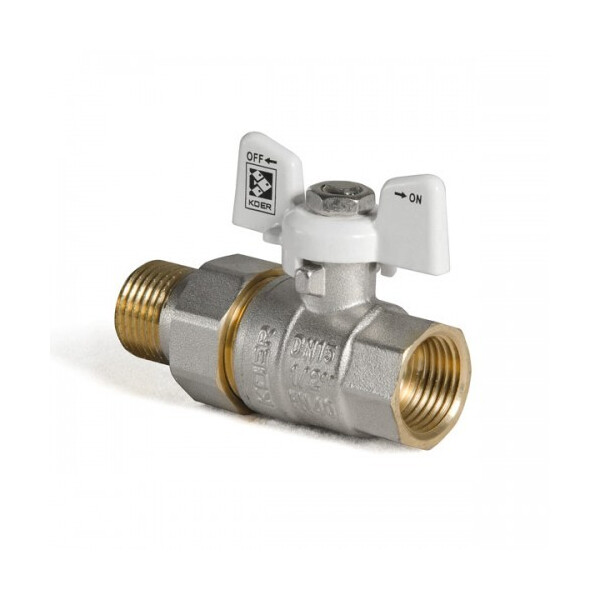 

Кран шаровый Koer KR.227-Gi W антипротечка 1/2";