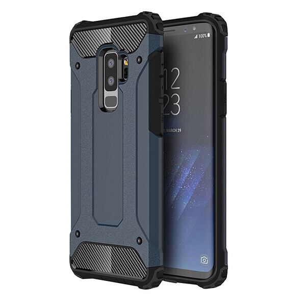 

Бронированный противоударный TPU+PC чехол Immortal для Samsung Galaxy S9+ Серый / Metal slate