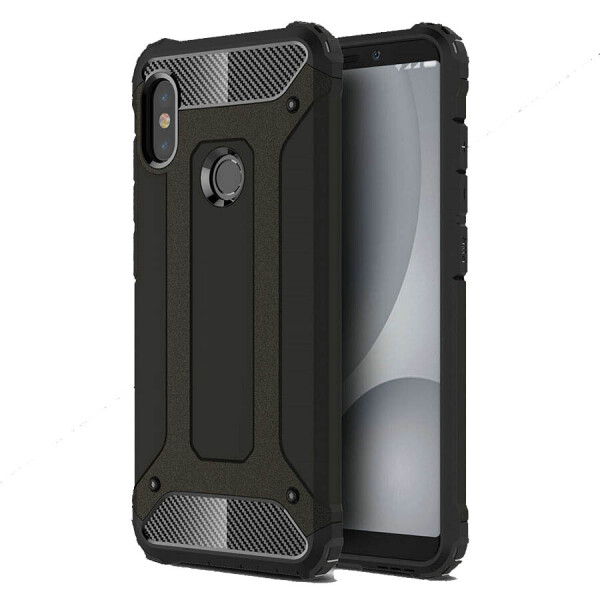 

Бронированный противоударный TPU+PC чехол Immortal для Xiaomi Redmi Note 5 Pro / Note 5 (DC) Черный