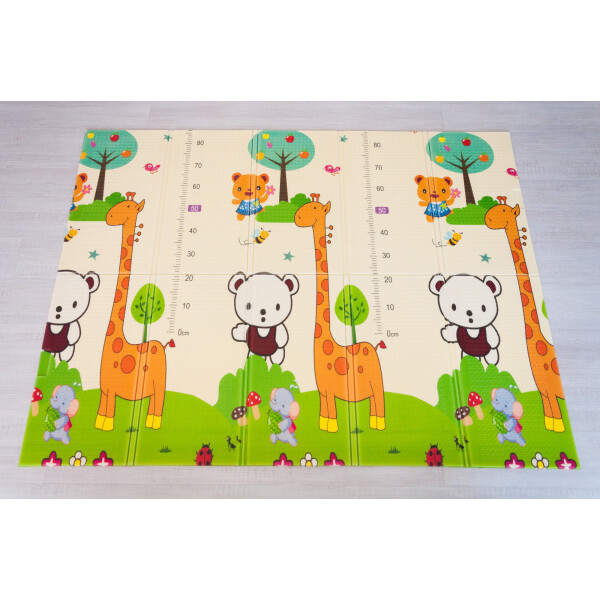 

Двухстронний складной детский коврик-игрушка Sticker Wall 2,00 x 1,80 м. Толщиной 1см. Ростомер-Зоопарк Развивающий, Экологичный, Износостойкий, Безопасный Разноцветный
