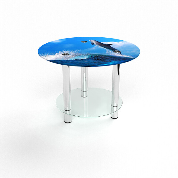 

Стол журнальный БЦ-стол Круглый с полкой Dolphin (600 x 600 x 500)