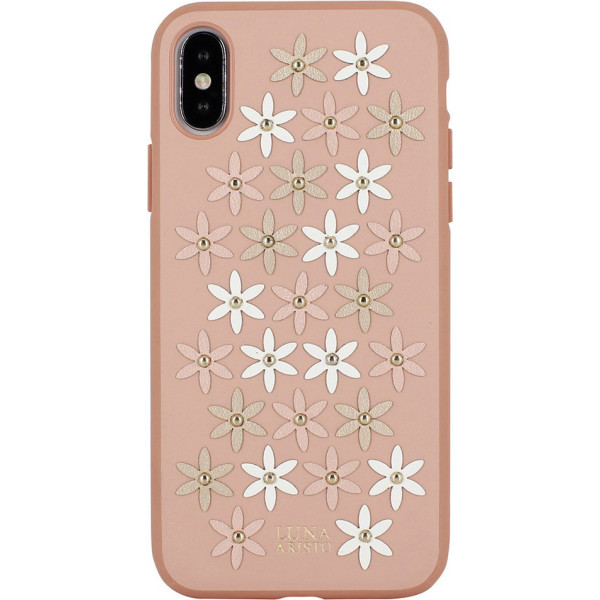 

Кожаный Luna Aristo Daisies розовый для iPhone X/XS