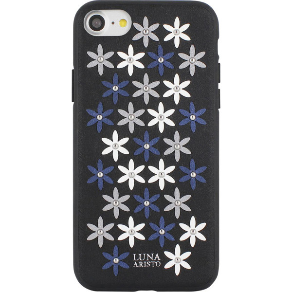 

Кожаный Luna Aristo Daisies чёрный для iPhone 7 Plus/8 Plus