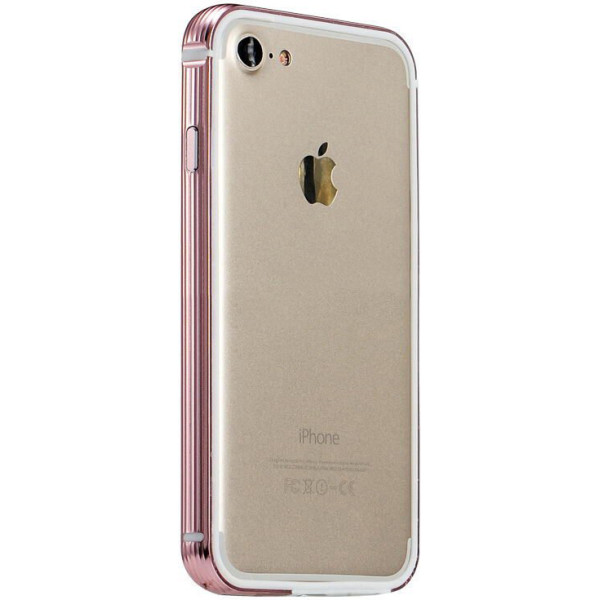

Металлический бампер Coteetci розовый для iPhone 7/8