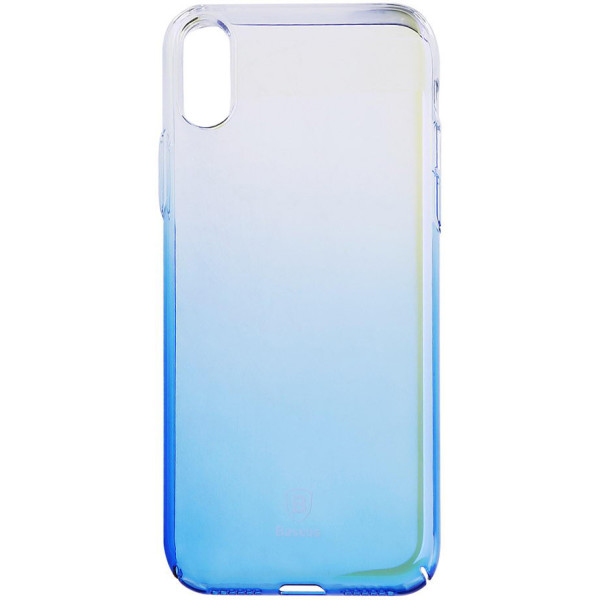 

Полупрозрачный Baseus Glaze синий для iPhone X/XS