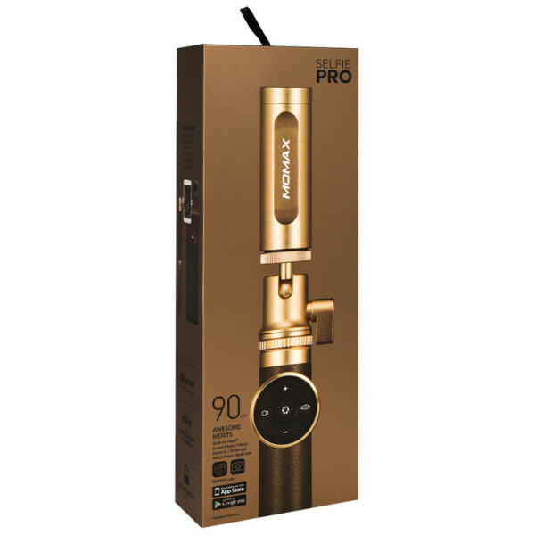 

Селфи-Монопод Momax Pro KMS4 Bluetooth Selfie Stick 0.9m Gold