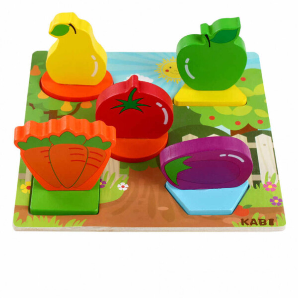 

Деревянная игрушка Рамка-вкладыш MD 1508 (Овощи)