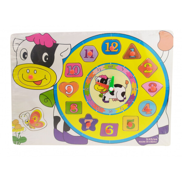 

Деревянная игрушка Рамка-вкладыш THS-015 (Часы)