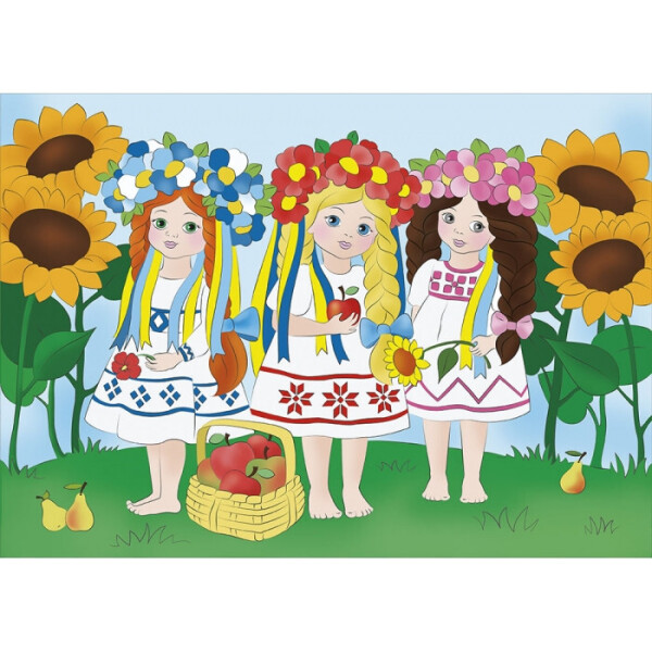 

Роспись по холсту. "Украиночки" 25*35см. 7152/3